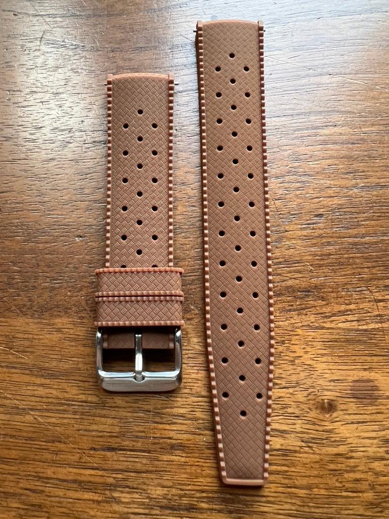 Bracelet tropical silicone marron chocolat - Vinty Watches