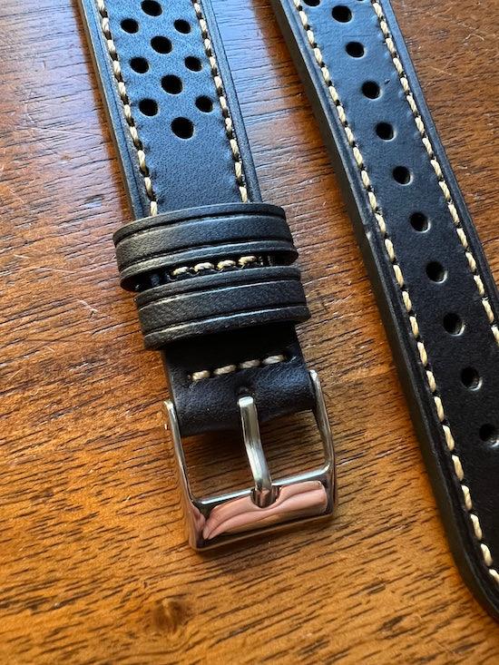 Bracelet Rallye Prestige en cuir noir