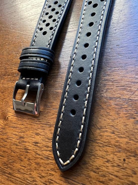 Bracelet Rallye Prestige en cuir noir
