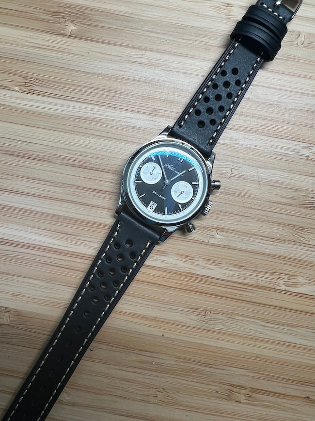 Bracelet Rallye Prestige en cuir noir