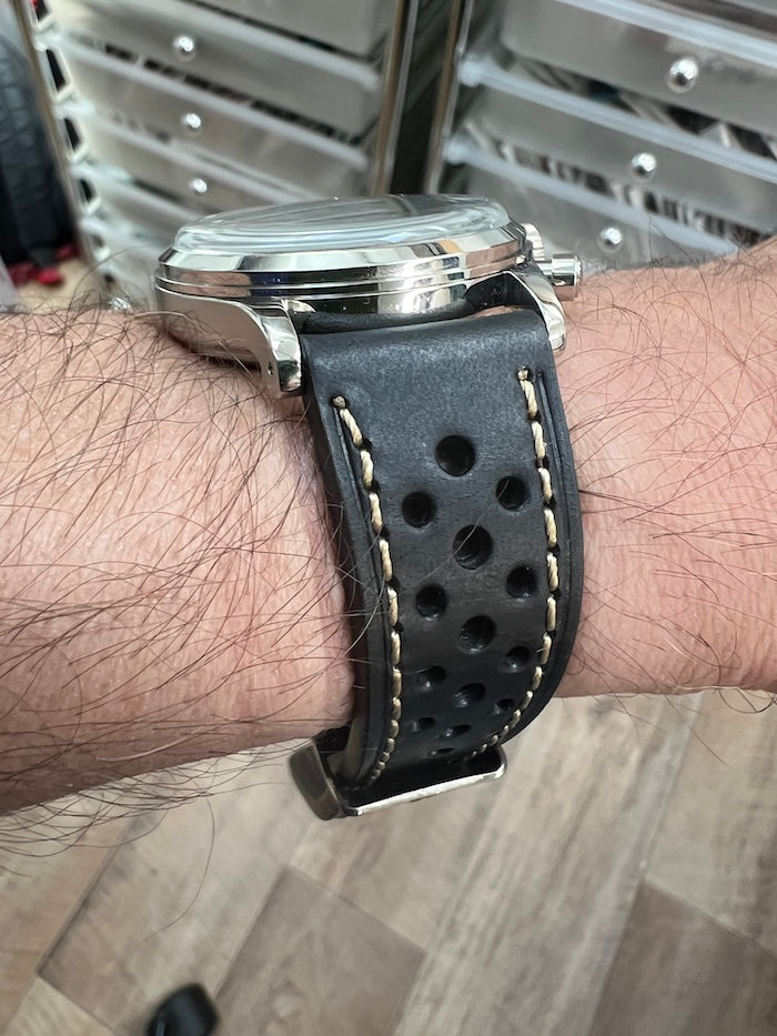 Bracelet Rallye Prestige en cuir noir