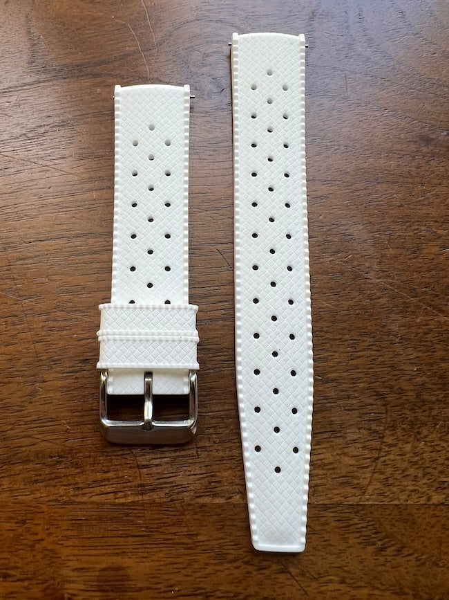 Bracelet tropical silicone blanc pur