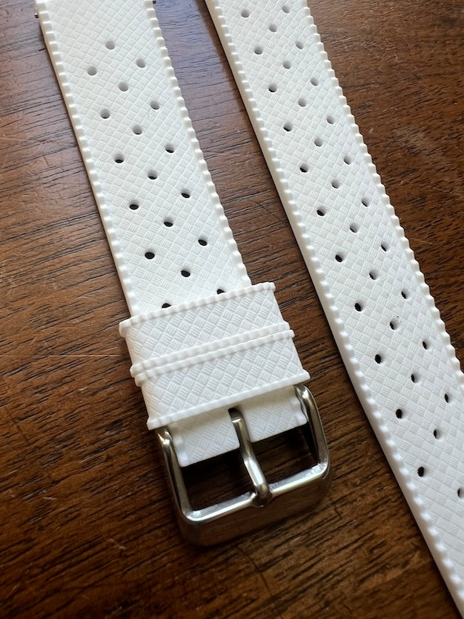 Bracelet tropical silicone blanc pur