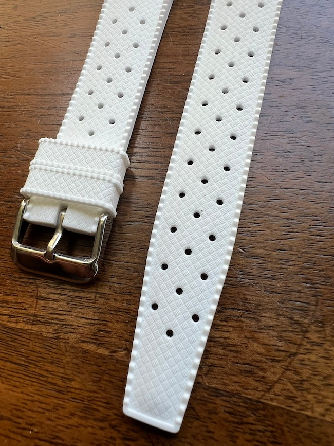 Bracelet tropical silicone blanc pur