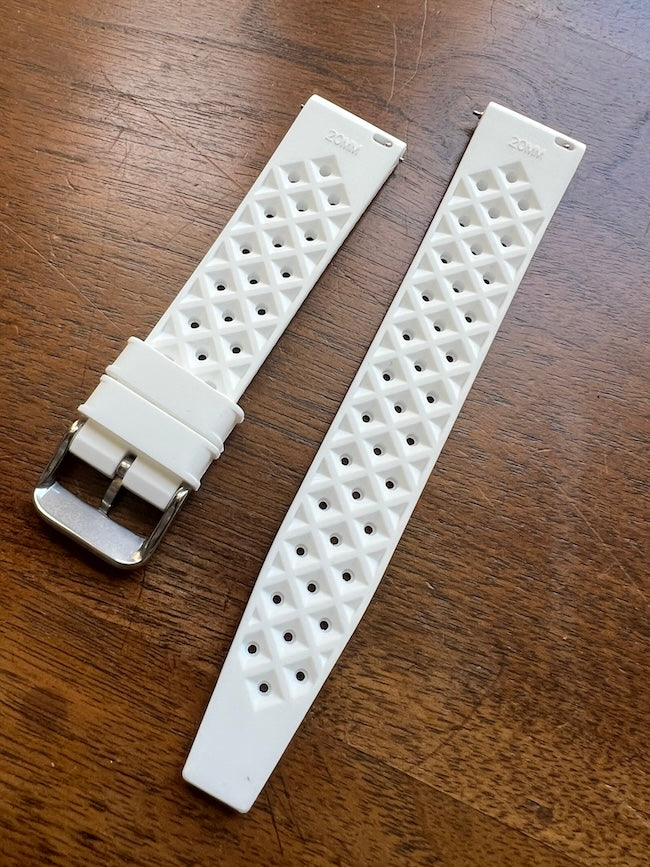 Bracelet tropical silicone blanc pur