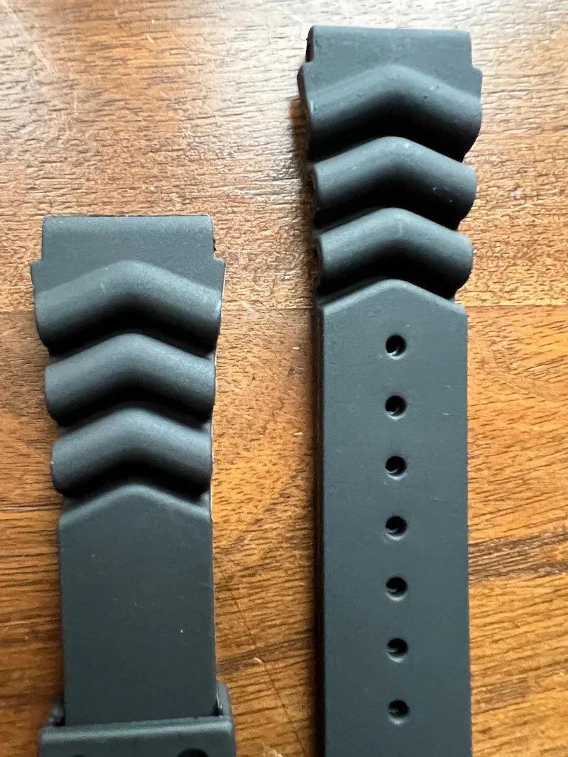 Bracelet de plongée en silicone noir - Vinty Watches