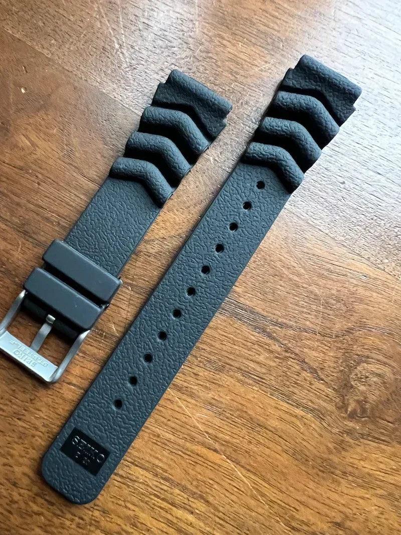 Bracelet de plongée en silicone noir - Vinty Watches
