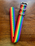 Bracelet NATO en nylon balistique arc-en-ciel