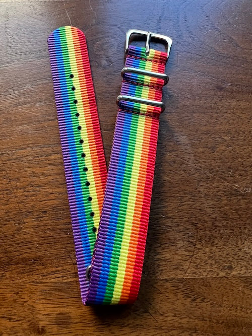 Bracelet NATO en nylon balistique arc-en-ciel