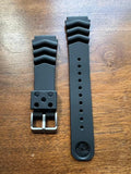 Bracelet de plongée en silicone noir - Vinty Watches