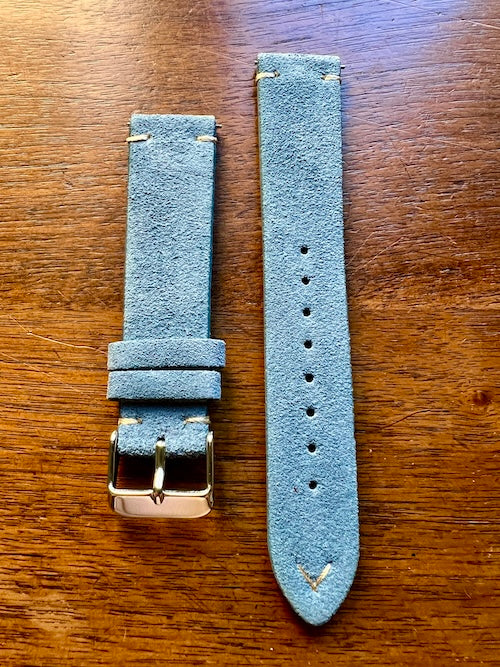 Bracelet Vintage Suédé bleu clair
