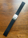 Bracelet silicone noir avec boucle déployante