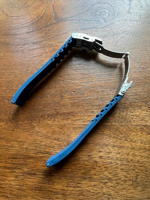 Bracelet silicone bleu avec boucle déployante