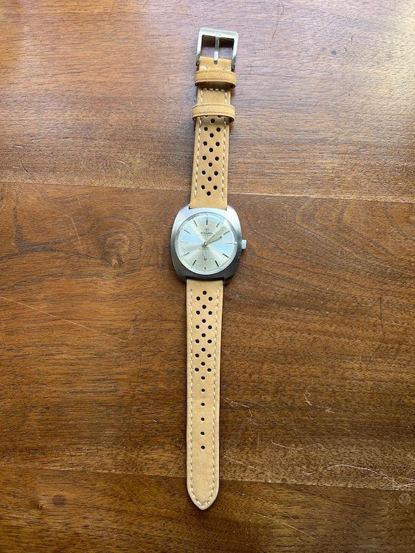 Bracelet Rallye en cuir beige mat - Vinty Watches