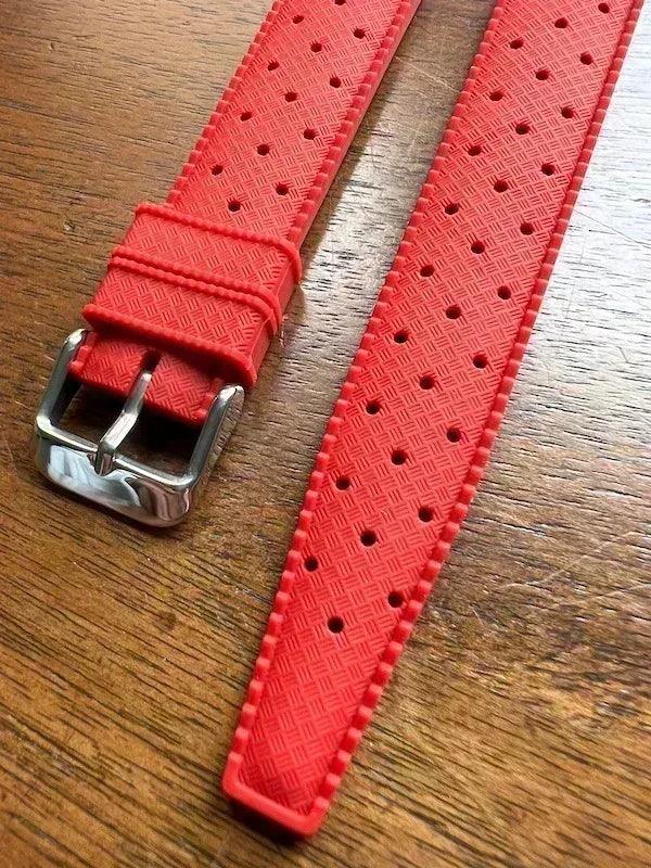 Bracelet tropical silicone rouge - Vinty Watches