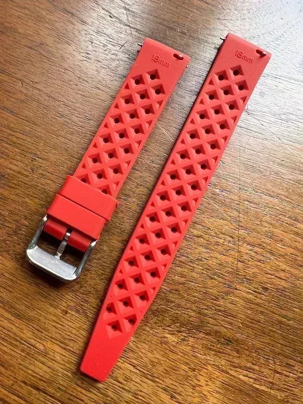 Bracelet tropical silicone rouge - Vinty Watches