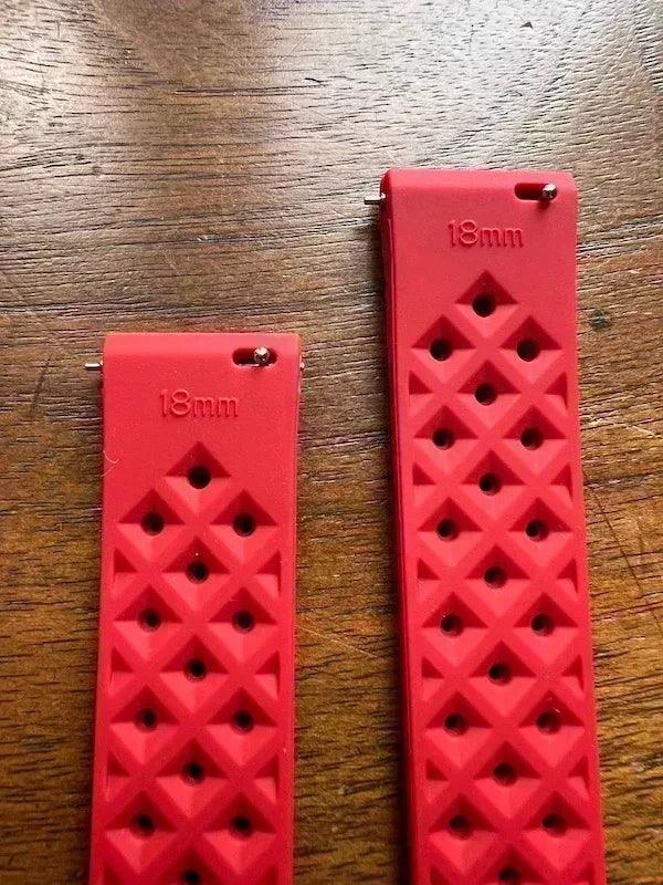 Bracelet tropical silicone rouge - Vinty Watches