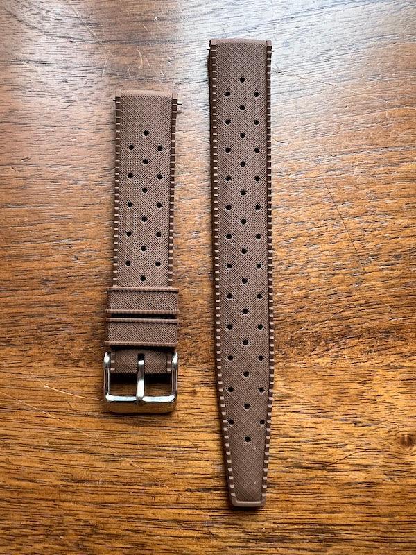Bracelet tropical silicone marron chocolat - Vinty Watches