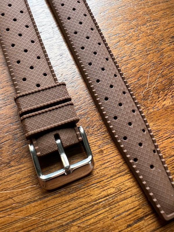 Bracelet tropical silicone marron chocolat - Vinty Watches