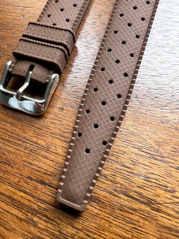 Bracelet tropical silicone marron chocolat - Vinty Watches