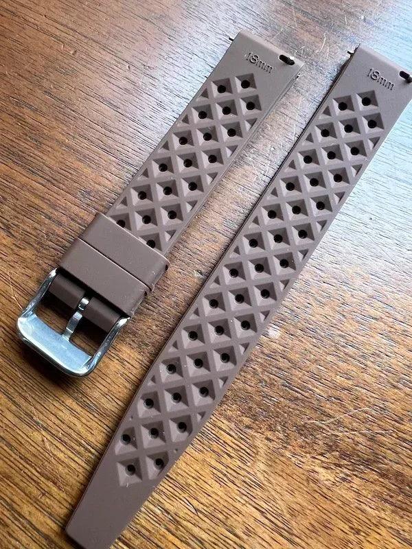 Bracelet tropical silicone marron chocolat - Vinty Watches