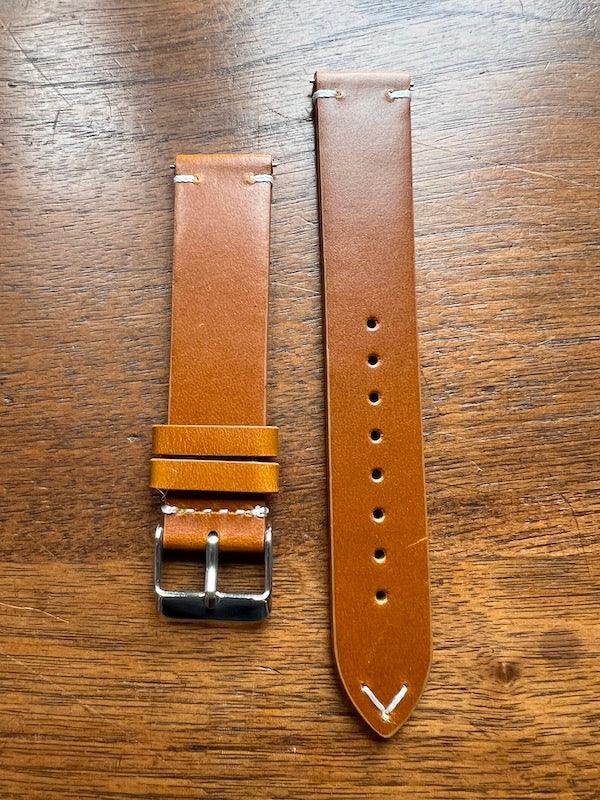 Bracelet Classic Trail en cuir cognac - Vinty Watches
