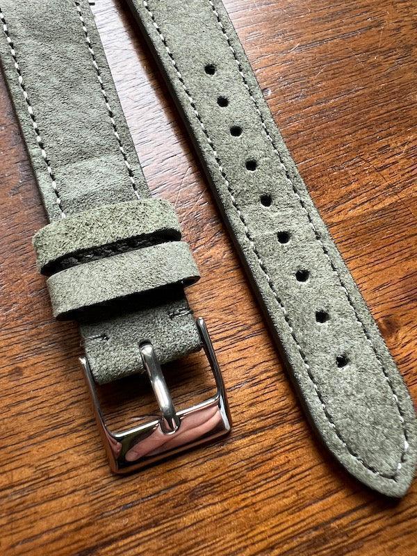 Bracelet Minimal Suédé vert amande - Vinty Watches