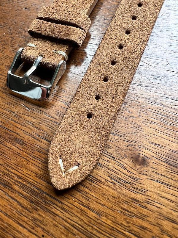 Bracelet Vintage Suédé marron noisette - Vinty Watches