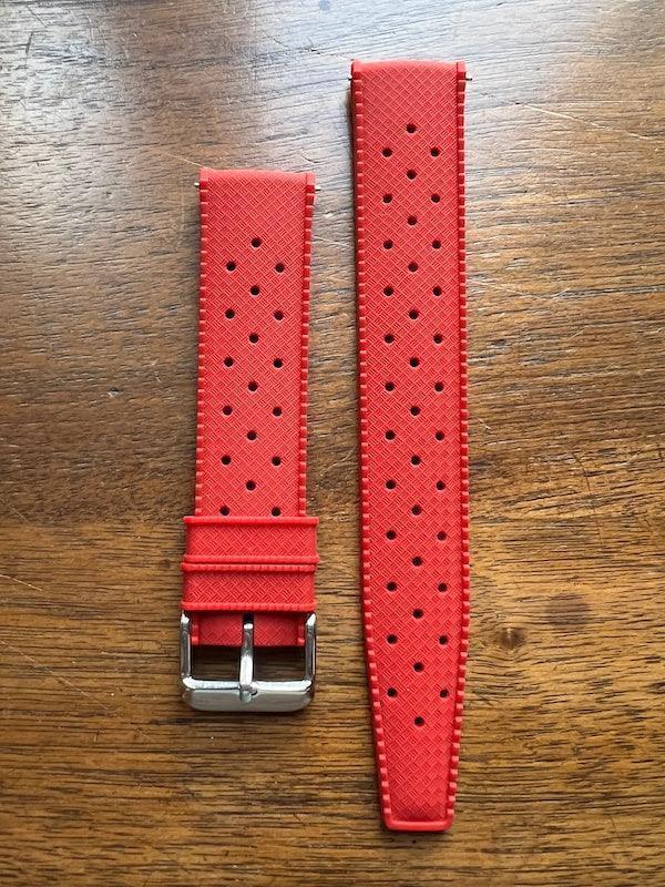 Bracelet tropical silicone rouge - Vinty Watches