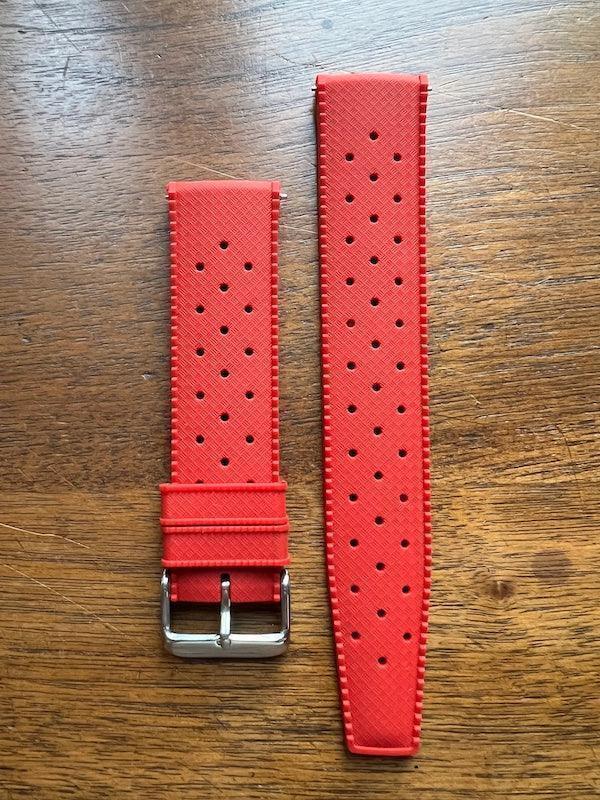 Bracelet tropical silicone rouge - Vinty Watches