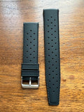 Bracelet tropical silicone noir profond - Vinty Watches