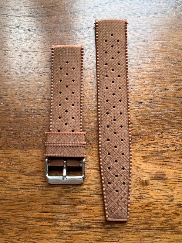 Bracelet tropical silicone marron chocolat - Vinty Watches