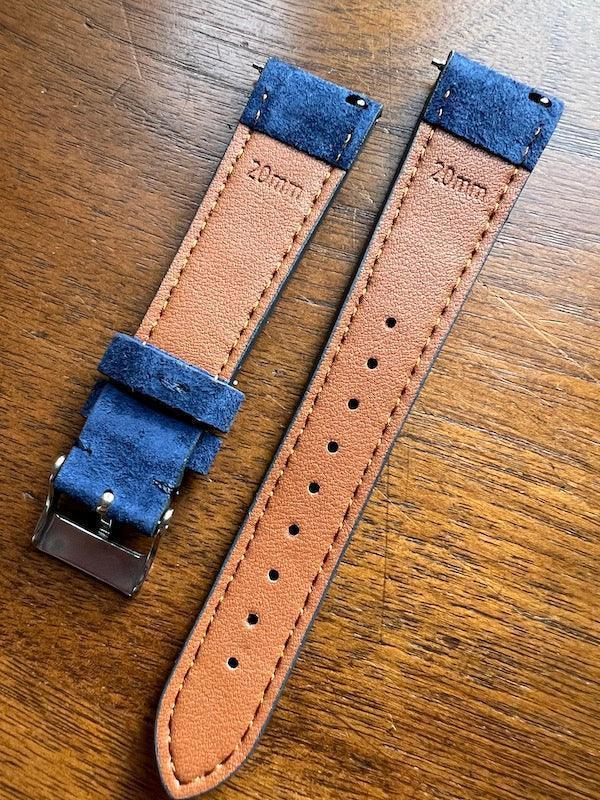 Bracelet Minimal Suédé bleu saphir - Vinty Watches