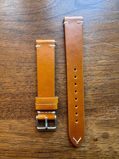 Bracelet Classic Trail en cuir cognac - Vinty Watches