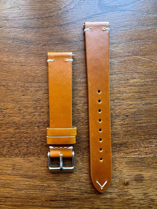 Bracelet Classic Trail en cuir cognac - Vinty Watches