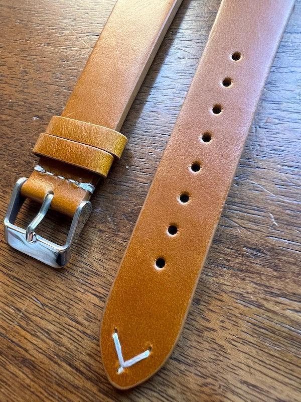 Bracelet Classic Trail en cuir cognac - Vinty Watches