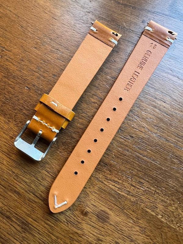 Bracelet Classic Trail en cuir cognac - Vinty Watches