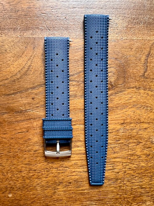 Bracelet tropical rubber bleu navy