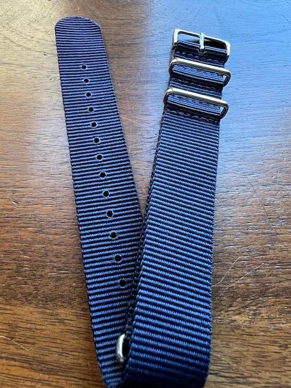 Bracelet NATO en nylon balistique bleu foncé - Vinty Watches