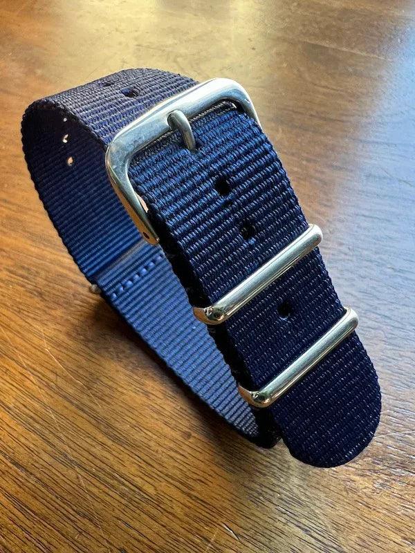 Bracelet NATO en nylon balistique bleu foncé - Vinty Watches