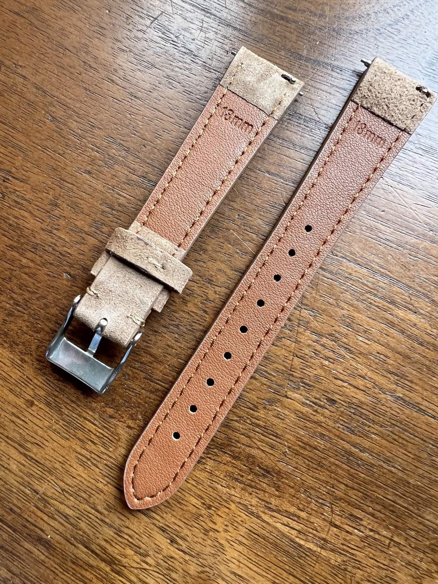 Bracelet Minimal Suédé beige - Vinty Watches