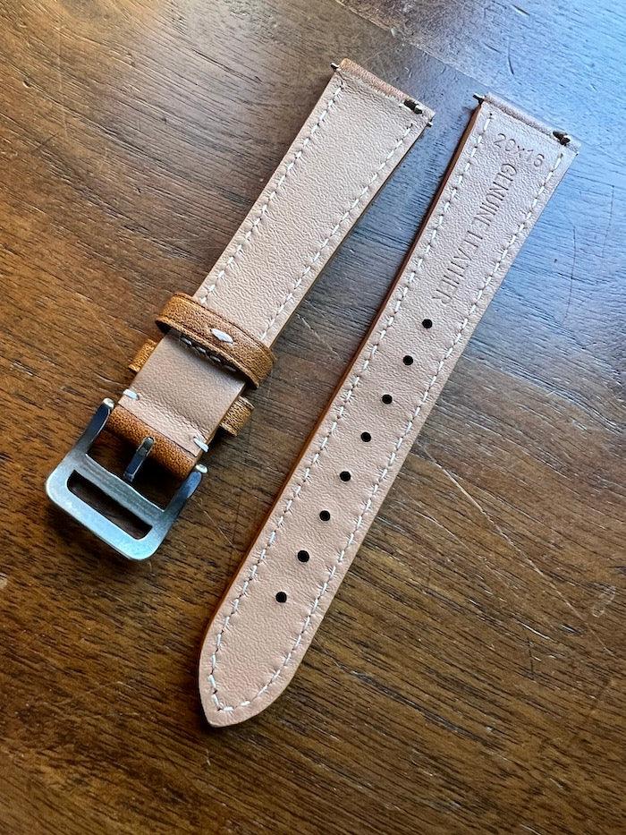 Bracelet simili-cuir façon vachette gold - Vinty Watches