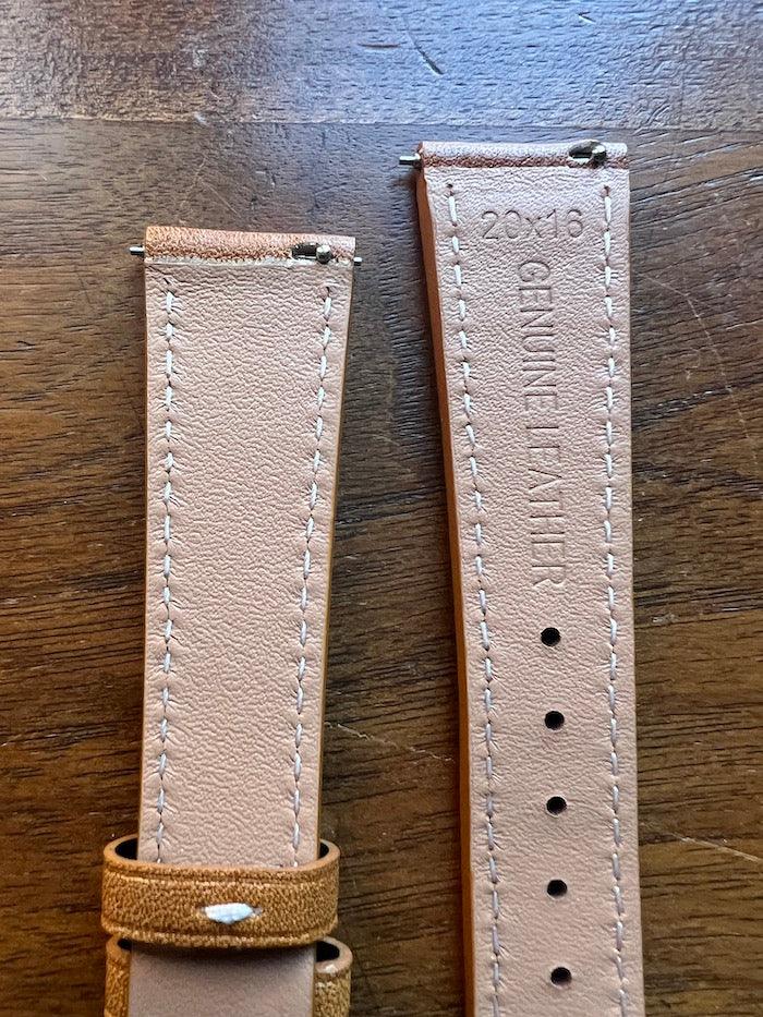 Bracelet simili-cuir façon vachette gold - Vinty Watches