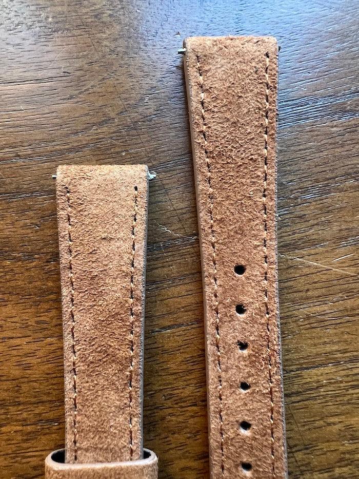 Bracelet Minimal Suédé noisette - Vinty Watches