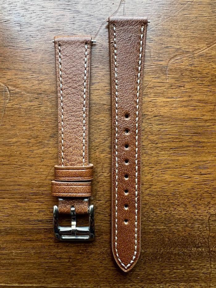 Bracelet simili-cuir façon vachette gold - Vinty Watches
