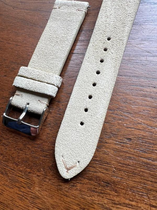 Bracelet Vintage Suédé beige clair - Vinty Watches