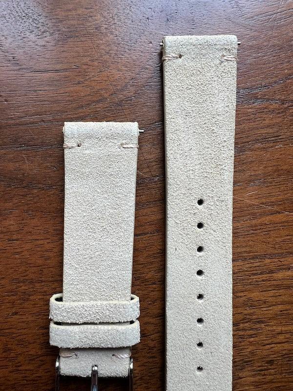 Bracelet Vintage Suédé beige clair - Vinty Watches