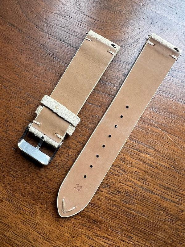 Bracelet Vintage Suédé beige clair - Vinty Watches