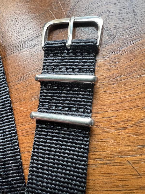 Bracelet NATO en nylon balistique noir - Vinty Watches
