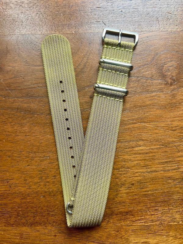 Bracelet NATO en nylon tissé kaki - Vinty Watches